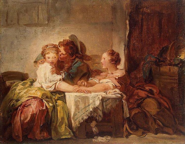 Jean-Honore Fragonard The Captured Kiss, the Hermitage, St. Petersburg china oil painting image